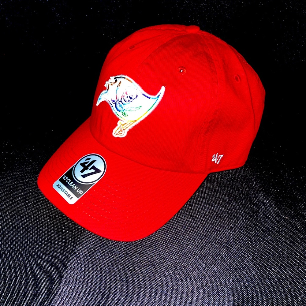 Men's '47 Red Tampa Bay Buccaneers Pride Clean Up Adjustable Hat